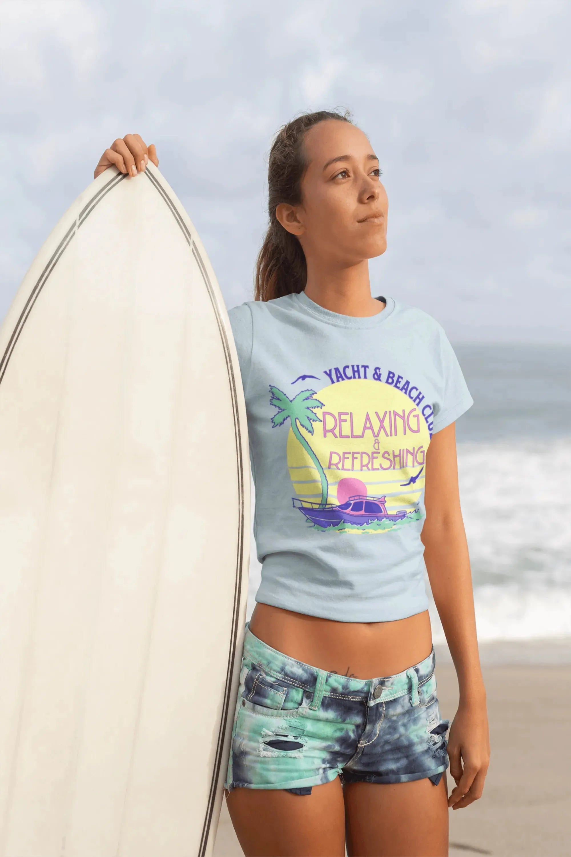Retro-style relaxing beach tee for Disney resort lovers